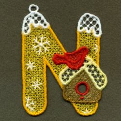 FSL Christmas Alphabet 14 machine embroidery designs