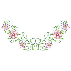 Vintage Floral Necklines machine embroidery designs