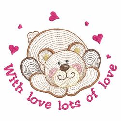 Rippled Adorable Bear 2 09(Lg) machine embroidery designs