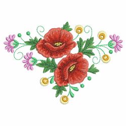 Gorgeous Flower Corner 03(Md) machine embroidery designs