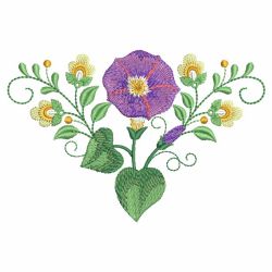 Gorgeous Flower Corner 06(Md) machine embroidery designs