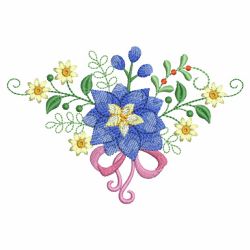 Gorgeous Flower Corner 07(Md) machine embroidery designs