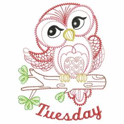 Days Of The Week Owls 02(Lg) machine embroidery designs