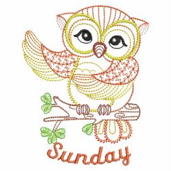 Days Of The Week Owls 07(Sm) machine embroidery designs