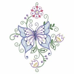 Rippled Floral Butterfly 04(Sm) machine embroidery designs