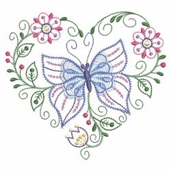 Rippled Floral Butterfly 06(Sm) machine embroidery designs