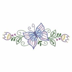 Rippled Floral Butterfly 07(Lg) machine embroidery designs