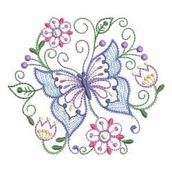 Rippled Floral Butterfly 09(Sm) machine embroidery designs