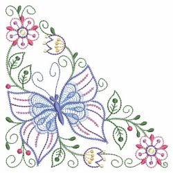 Rippled Floral Butterfly 10(Lg) machine embroidery designs