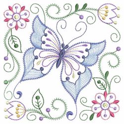 Rippled Floral Butterfly 11(Md) machine embroidery designs