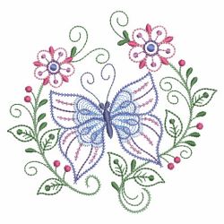 Rippled Floral Butterfly 15(Sm) machine embroidery designs