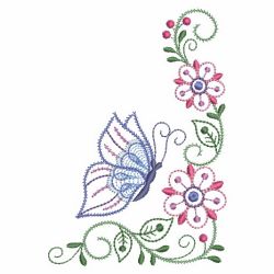 Rippled Floral Butterfly 16(Sm) machine embroidery designs
