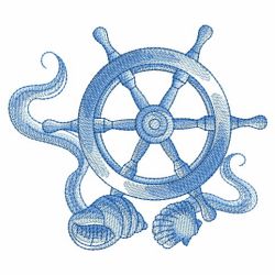 Sketched Nautical 02(Lg) machine embroidery designs