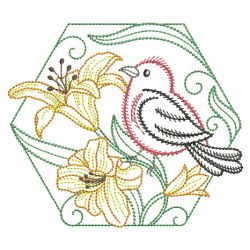 Vintage Birds And Blooms 07(Md) machine embroidery designs