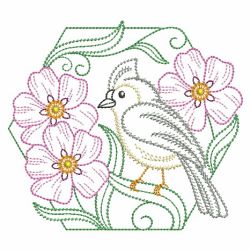 Vintage Birds And Blooms 08(Sm) machine embroidery designs