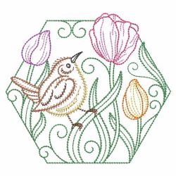 Vintage Birds And Blooms 09(Md) machine embroidery designs