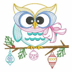 Vintage Christmas Owl 03(Md) machine embroidery designs