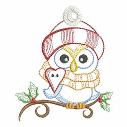 Vintage Christmas Owl 04(Lg) machine embroidery designs