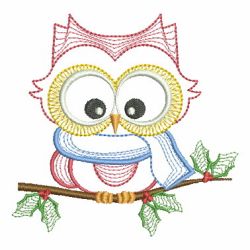 Vintage Christmas Owl 08(Md) machine embroidery designs