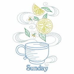 Days Of The Week Taste Tea 01(Md) machine embroidery designs