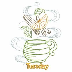 Days Of The Week Taste Tea 03(Lg) machine embroidery designs