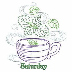 Days Of The Week Taste Tea 07(Lg) machine embroidery designs