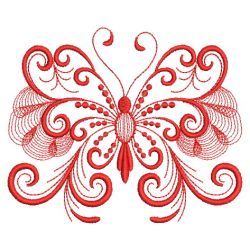 Redwork Decorative Butterfly 01(Lg) machine embroidery designs