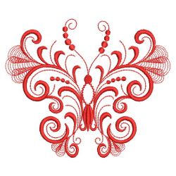 Redwork Decorative Butterfly 02(Sm) machine embroidery designs