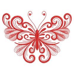 Redwork Decorative Butterfly 03(Sm) machine embroidery designs