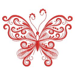 Redwork Decorative Butterfly 04(Lg) machine embroidery designs