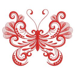 Redwork Decorative Butterfly 05(Sm) machine embroidery designs