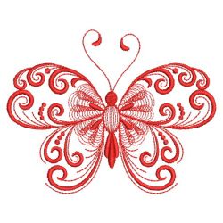 Redwork Decorative Butterfly 06(Lg) machine embroidery designs
