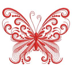Redwork Decorative Butterfly 07(Sm)