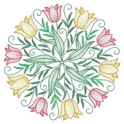 Vintage Floral Wreath 01(Lg) machine embroidery designs