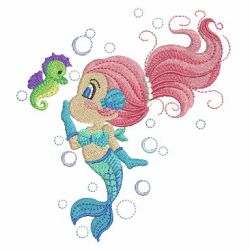 Cute Mermaids 09 machine embroidery designs