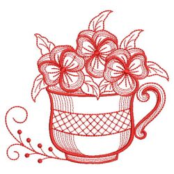 Redwork Teacup In Bloom 02(Md)