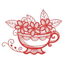 Redwork Teacup In Bloom 09(Md)