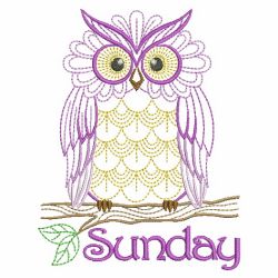 Days Of The Week Owls 2(Sm) machine embroidery designs