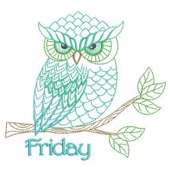 Days Of The Week Owls 2 06(Md) machine embroidery designs