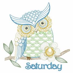 Days Of The Week Owls 2 07(Md) machine embroidery designs