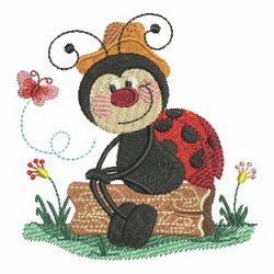 Lively Ladybugs 04 machine embroidery designs