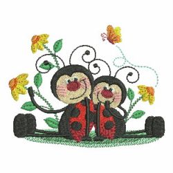 Lively Ladybugs 05 machine embroidery designs