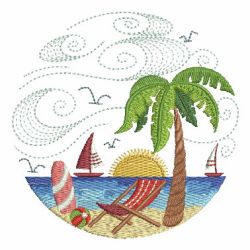 Beach Time 08(Lg) machine embroidery designs