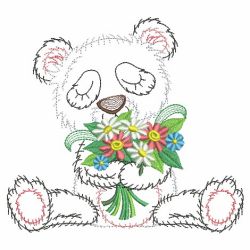 Vintage Flower Friends 09(Md) machine embroidery designs