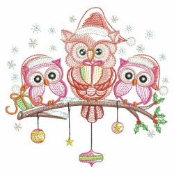 Christmas Owls 3 07(Lg) machine embroidery designs