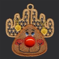 FSL Button Christmas Ornaments machine embroidery designs