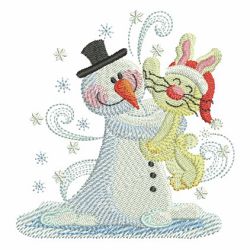 Delightful Snowman(Sm) machine embroidery designs