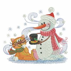 Delightful Snowman 02(Lg) machine embroidery designs