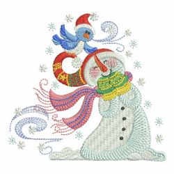 Delightful Snowman 08(Lg) machine embroidery designs