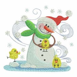 Delightful Snowman 09(Sm) machine embroidery designs